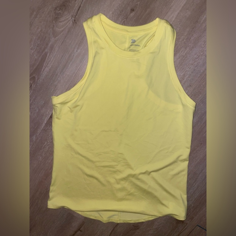 NWOT All In Motion Small Bright Yellow Performance Tank Top